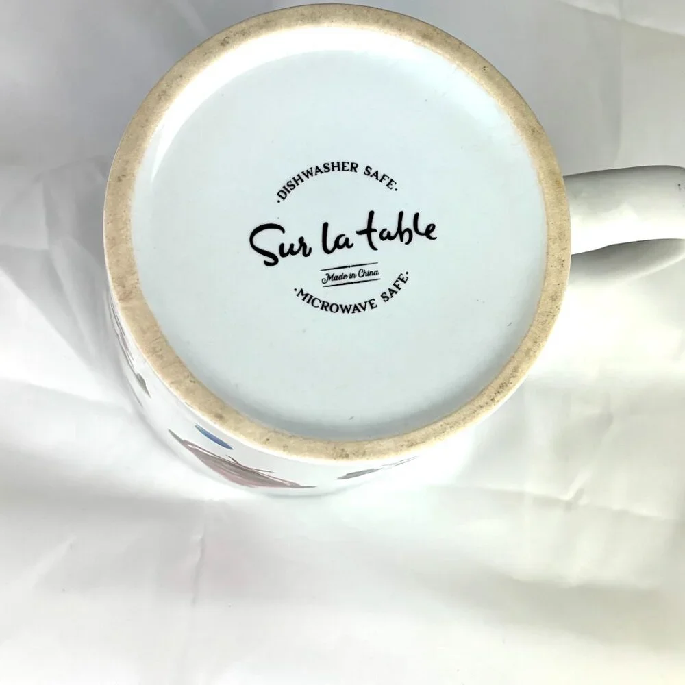 Whimsical Dog with Glasses Sur La Table Mug